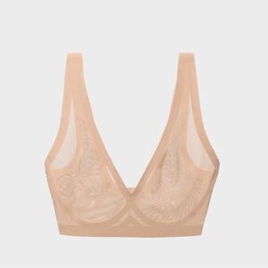 EBY Champagne Mesh Bralette, size MDD